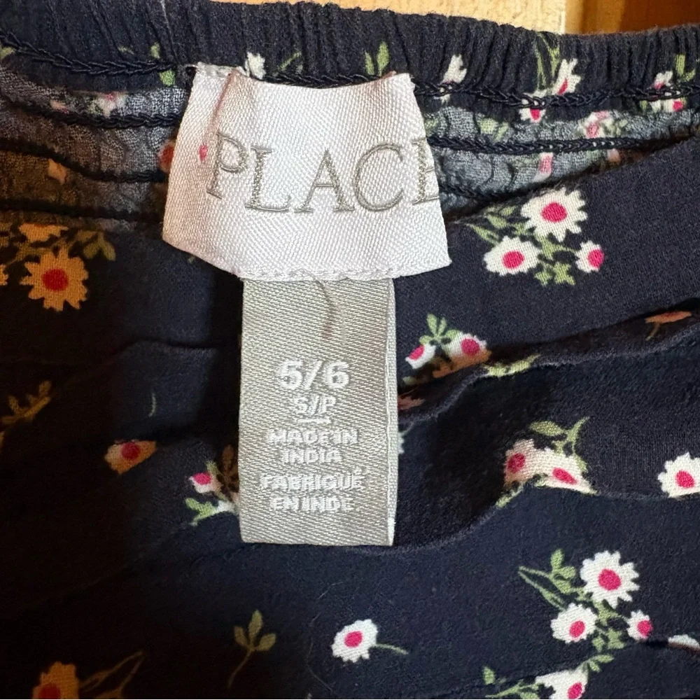 The Children's Place Dark Blue Floral Dress